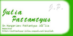 julia pattantyus business card